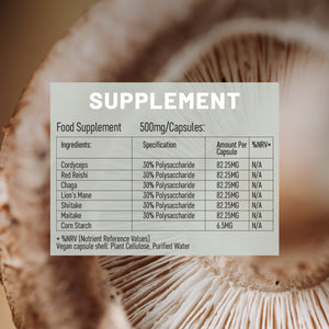 Super Mushroom Complex: A Formula Of 6 Powerful Mushrooms