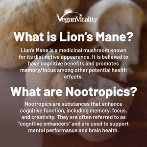 Lion's Mane Brain Complex with Bacopa, Gotu Kola, Ginseng and B12 - 120 Capsules