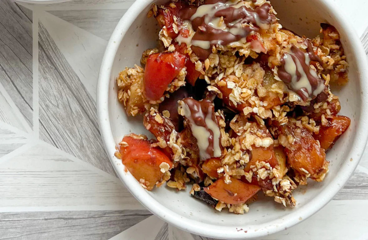 High-protein Vegan Apple Crumble