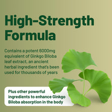 Load image into Gallery viewer, Vegan Vitality&#39;s Ginkgo Biloba - For focus &amp; memory with antioxidants and anti-inflammatory properties - 2 Months Supply