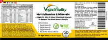 Load image into Gallery viewer, Vegan Multivitamins &amp; Minerals with High B12, D3 &amp; K2